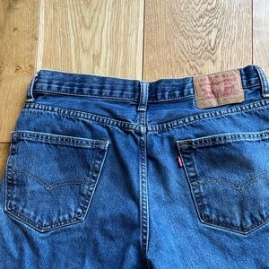 Levi's Men's Dark Blue Denim Jeans with Leather Patch